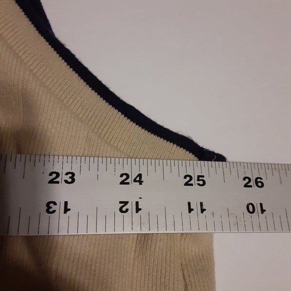 Steve Stricker for Fairway Sport Men's Golf Cream/Navy Blue Sweater Vest XL - Picture 6 of 7